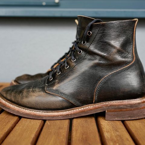 John Lofgren M-43 Service Shoes in Shinki Black Teacore Horsebutt