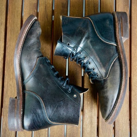 John Lofgren M-43 Service Shoes in Shinki Black Teacore Horsebutt