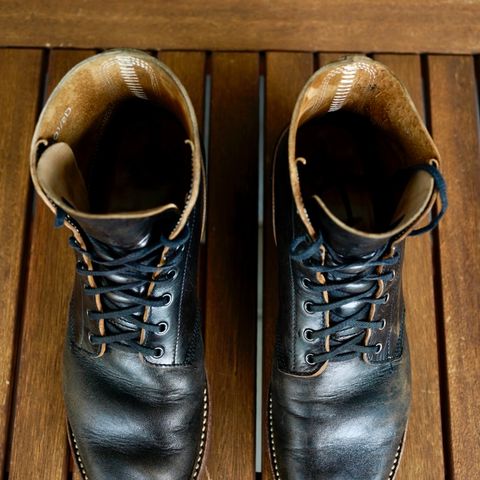 John Lofgren M-43 Service Shoes in Shinki Black Teacore Horsebutt