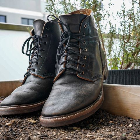 John Lofgren M-43 Service Shoes in Shinki Black Teacore Horsebutt