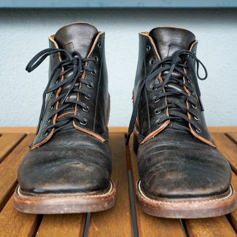 John Lofgren M-43 Service Shoes in Shinki Black Teacore Horsebutt