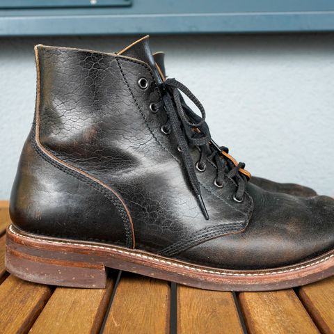 John Lofgren M-43 Service Shoes in Shinki Black Teacore Horsebutt