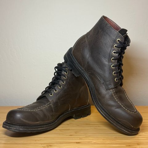 Grant Stone Brass Boot in Gallun Charcoal Teton Stag