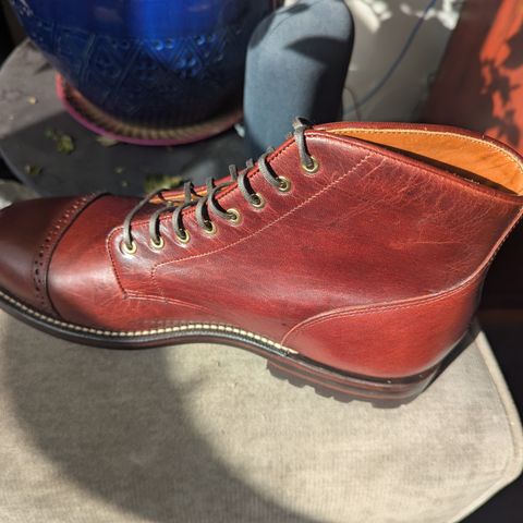 Grant Stone Garrison Boot in Red Waxed Deer