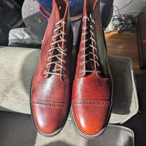 Grant Stone Garrison Boot in Red Waxed Deer