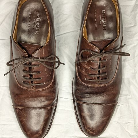 Meermin Cap Toe Oxford in Unlisted Leather