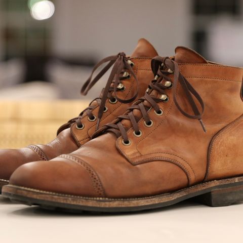 Viberg Service Boot in Maryam Used Cuoio Nubuck