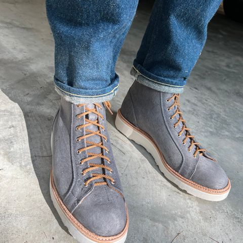 Tricker's x Division Road Super Monkey Boot in C.F. Stead Storm Waxed Kudu