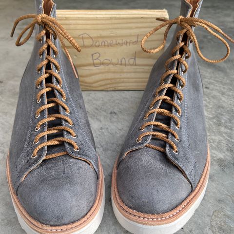 Tricker's x Division Road Super Monkey Boot in C.F. Stead Storm Waxed Kudu