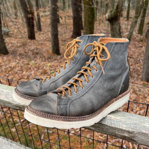 Tricker's x Division Road Super Monkey Boot in C.F. Stead Storm Waxed Kudu
