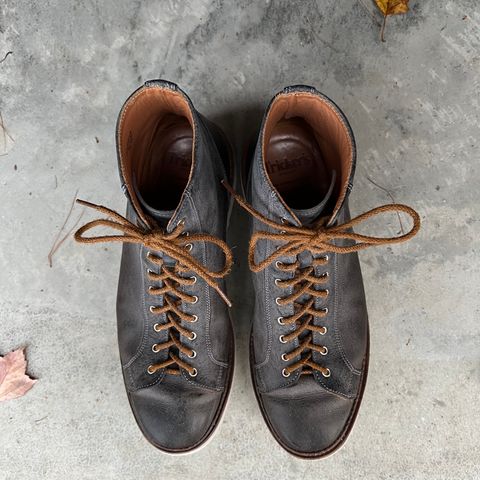 Tricker's x Division Road Super Monkey Boot in C.F. Stead Storm Waxed Kudu