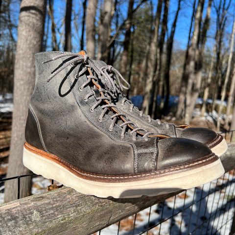 Tricker's x Division Road Super Monkey Boot in C.F. Stead Storm Waxed Kudu