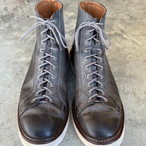 Tricker's x Division Road Super Monkey Boot in C.F. Stead Storm Waxed Kudu