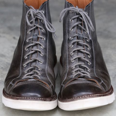 Tricker's x Division Road Super Monkey Boot in C.F. Stead Storm Waxed Kudu