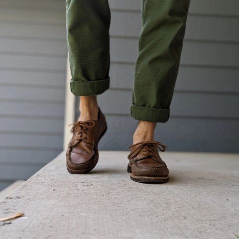 View photo of Rancourt & Co. Baxter Ranger Moc in Horween Natural Chromexcel