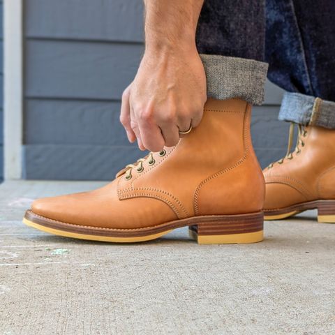 Flame Panda Service Boot in Maryam Natural Horsebutt