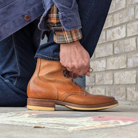 Flame Panda Service Boot in Maryam Natural Horsebutt