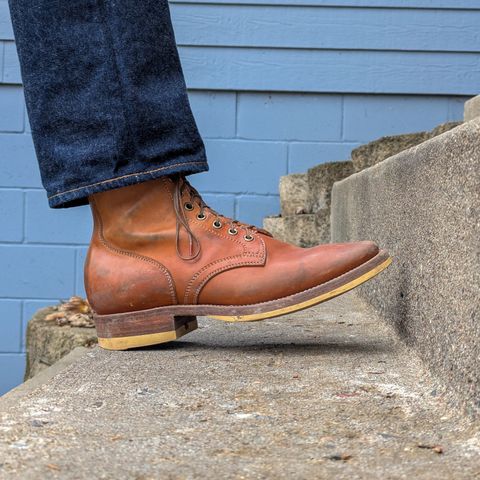 Flame Panda Service Boot in Maryam Natural Horsebutt