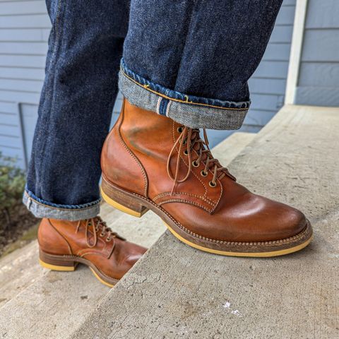 Flame Panda Service Boot in Maryam Natural Horsebutt