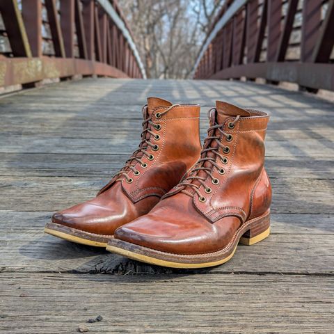 Flame Panda Service Boot in Maryam Natural Horsebutt