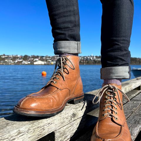 View photo of Grant Stone Ottawa Boot in Incas Natural Kangaroo