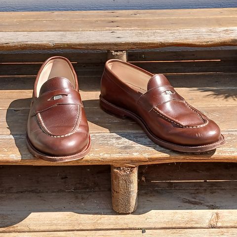 Search result thumbnail of Grant Stone Traveler Penny in Horween Crimson Chromexcel