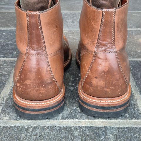 View photo of Grant Stone Brass Boot in Horween Dune Chromexcel