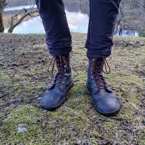 View photo of Jim Green African Trooper Barefoot Boot in Houston Black