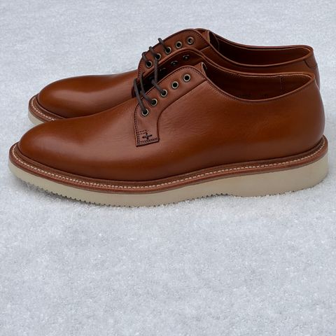 View photo of Grant Stone Plain Toe Blucher in Badalassi Carlo Saddle Tan Minerva