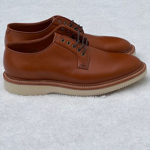 View photo of Grant Stone Plain Toe Blucher in Badalassi Carlo Saddle Tan Minerva