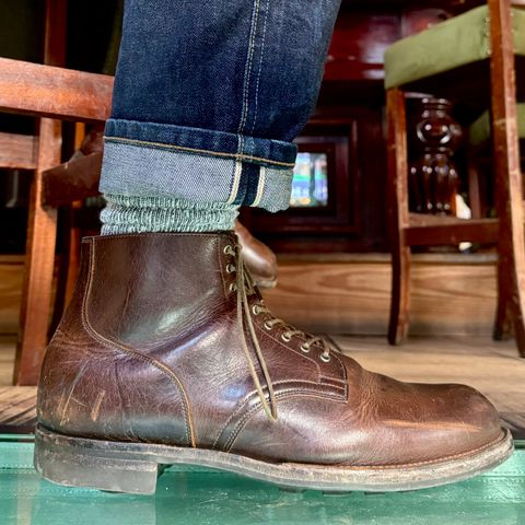 View photo of Viberg Service Boot in C.F. Stead Whiskey Phoenix