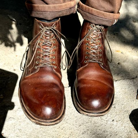 View photo of Viberg Service Boot in C.F. Stead Whiskey Phoenix