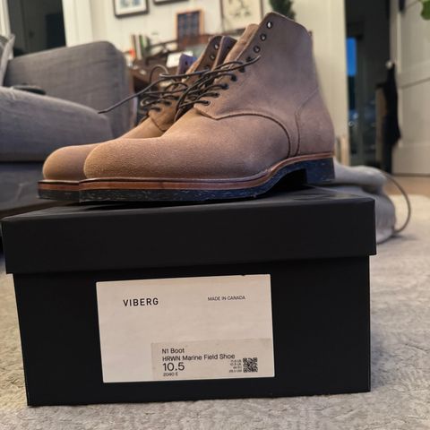 View photo of Viberg N1 Boot in Horween Marine Field Roughout