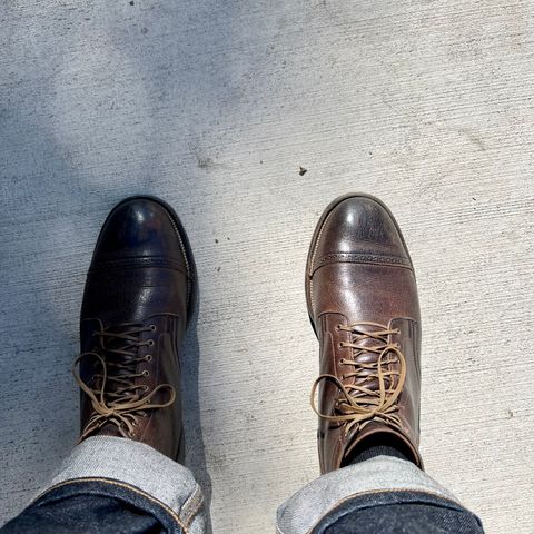 View photo of Viberg Service Boot in C.F. Stead Sap Waxed Kudu