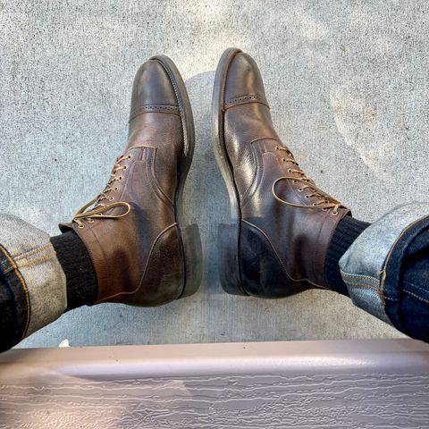 View photo of Viberg Service Boot in C.F. Stead Sap Waxed Kudu