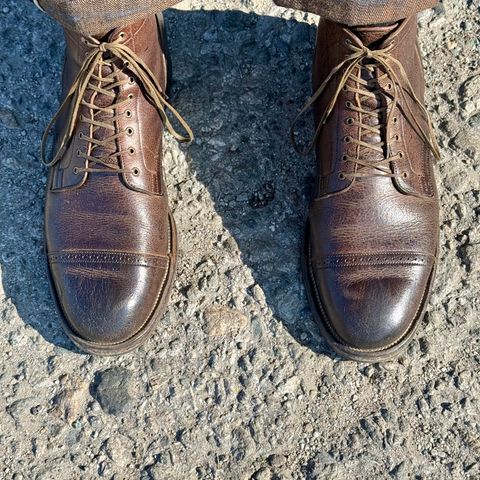 Viberg Service Boot in C.F. Stead Sap Waxed Kudu