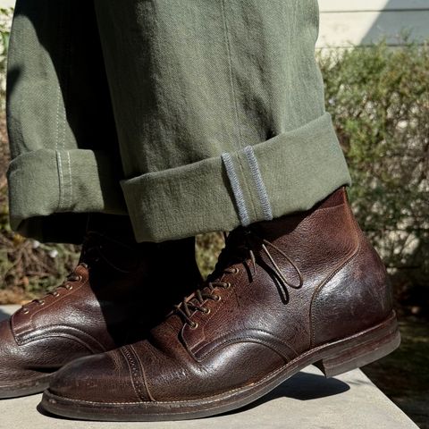 Viberg Service Boot in C.F. Stead Sap Waxed Kudu