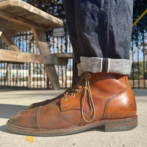 View photo of Viberg Service Boot in Horween Coconut Dublin