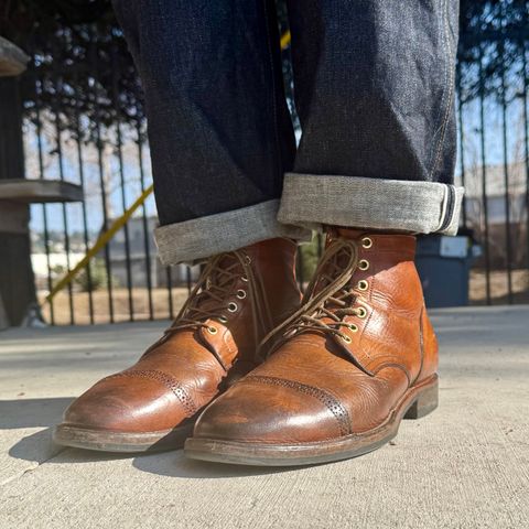 View photo of Viberg Service Boot in Horween Coconut Dublin