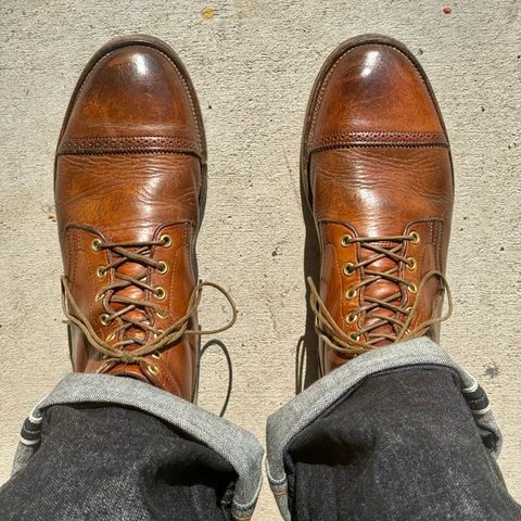 View photo of Viberg Service Boot in Horween Coconut Dublin