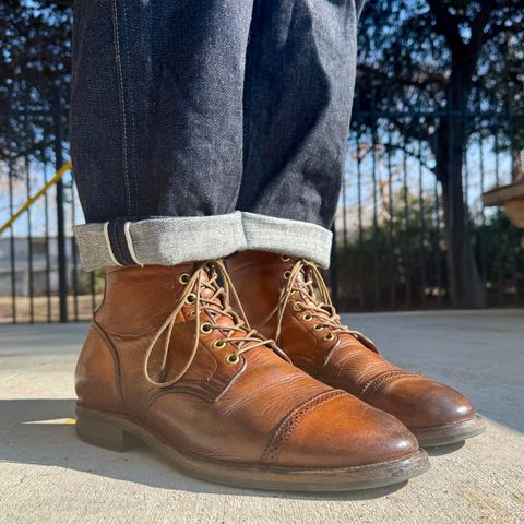 View photo of Viberg Service Boot in Horween Coconut Dublin