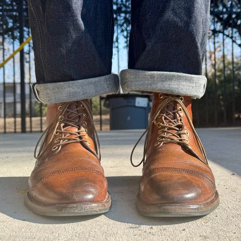 View photo of Viberg Service Boot in Horween Coconut Dublin