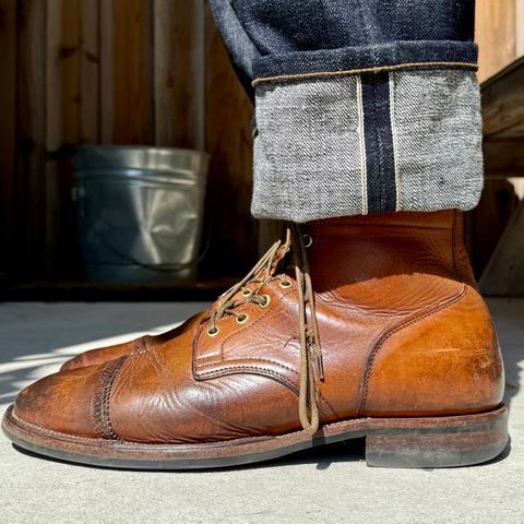 Viberg Service Boot in Horween Coconut Dublin