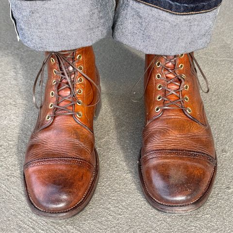 Viberg Service Boot in Horween Coconut Dublin