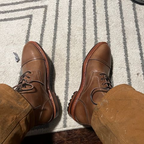 BLKBRD Dixon Cap Toe Derby Boot in Horween Natural Chromexcel