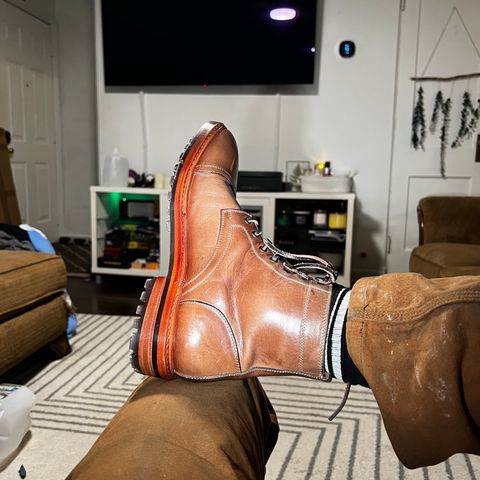 BLKBRD Dixon Cap Toe Derby Boot in Horween Natural Chromexcel