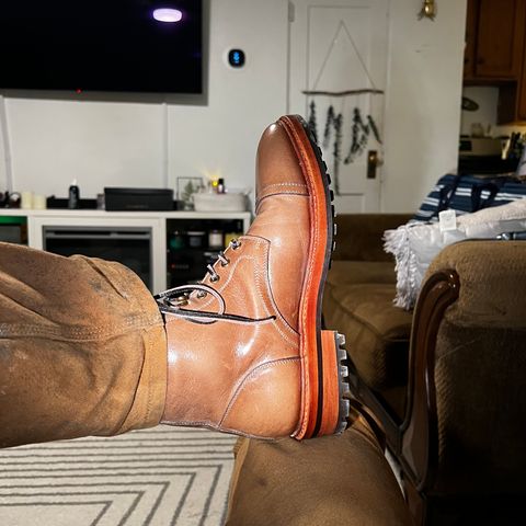 BLKBRD Dixon Cap Toe Derby Boot in Horween Natural Chromexcel