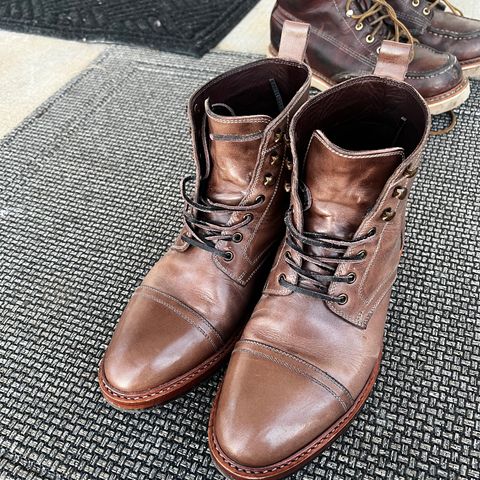 BLKBRD Dixon Cap Toe Derby Boot in Horween Natural Chromexcel