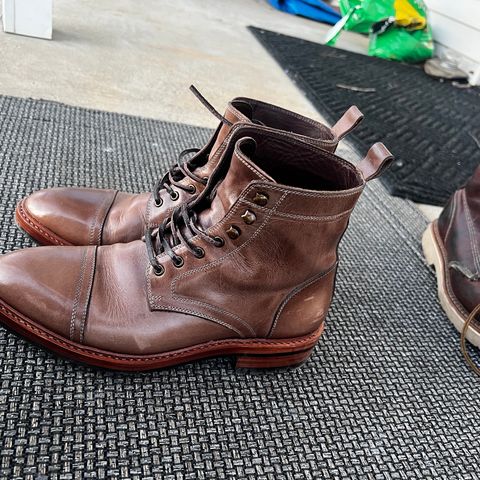 BLKBRD Dixon Cap Toe Derby Boot in Horween Natural Chromexcel