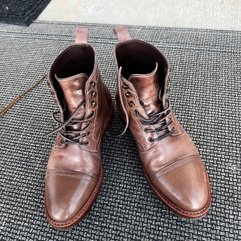 BLKBRD Dixon Cap Toe Derby Boot in Horween Natural Chromexcel
